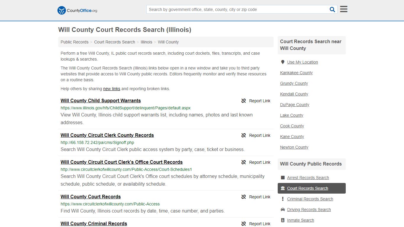 Court Records Search - Will County, IL (Adoptions ...